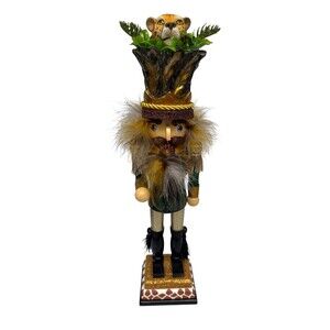 Holly Adler Hollywood Nutcracker Leopard Cheetah Jungle Safari 17” Kurt Adler